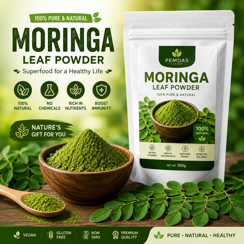 organic pure moringa leaf powder (superfood) 50g organic pure moringa leaf powder (superfood) 50g